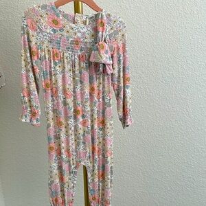 Angel Dear Floral Baby Outfit with Headband